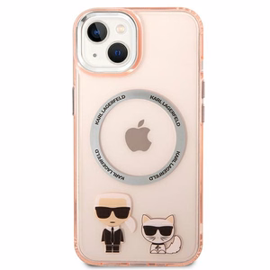 Karl Lagerfeld KLHMP14MHKCP iPhone 14 Plus 6.7 "hardcase roosa / roosa Karl & Choupette Aluminum Magsafe