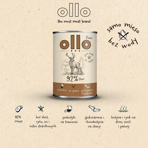 OLLO Pure Deer märg koeratoit, 850 g