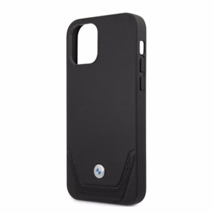 BMW nahast perforeeritud ümbris iPhone 12 Pro Max'ile - must