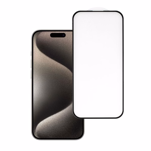 Закалённое стекло Hard Full Glue 5D для iPhone 15 Pro чёрный