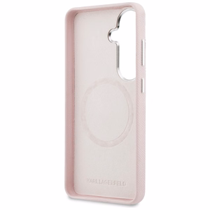 Karl Lagerfeld ümbris Saffiano KC Metal Logo MagSafe Samsung Galaxy S26 Plus roosa