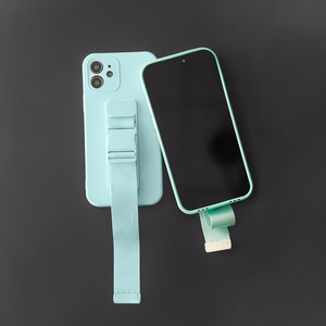 Köiega ümbris Geeli ümbris koos ketiga kinnitusrihmaga koti kinnitusrihm iPhone 13 Pro roosa