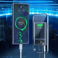 WEKOME WP-325 Vanguard Series - Power bank 20000 mAh Super Charging with built-in USB-C & Lightning PD 20W kaabel + QC 22.5W (must / läbipaistev)