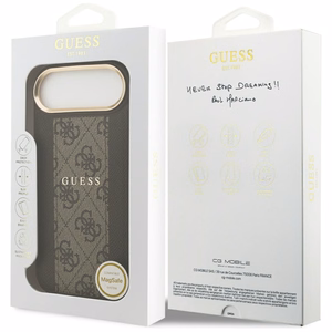 GUESS ümbris jaoks IPHONE 17 Air compatible with MagSafe GUHMP17MPG4SEMCW (PU W/ 4G Stripe) brown