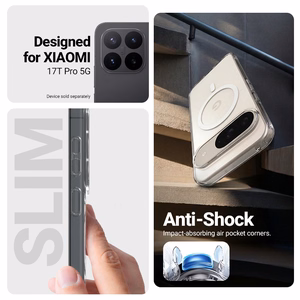 Crong Hybrid Clear Magnetic MagSafe ümbris seadmele Xiaomi 17T Pro, läbipaistev