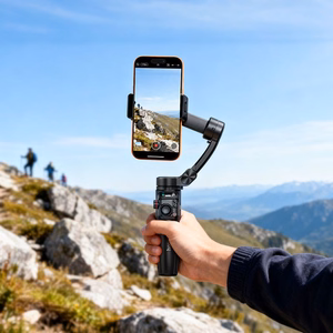Gimbal 3-telje stabiliseerimise ja kaugjuhtimispuldiga Hoco K91 must