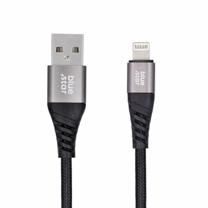 Kaabel USB A to Lightning Sinine Star 2,4A with braid 1,2 m TFK-DC-003 must