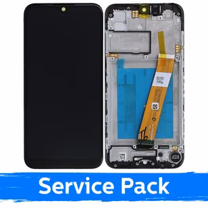 LCD ekraan ühilduv Samsung A015F A01 (2020) must raamiga (Service Pack)
