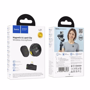 Wireless microphone Lightning Hoco L21 black
