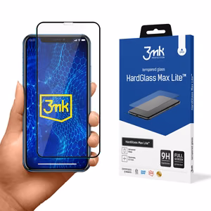 Karastatud klaas 3mk HardGlass Max Lite must jaoks Apple iPhone Xr