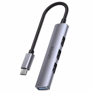 Unitek H1208B USB-C jaotur / 3x USB-A 2.0, USB-A 3.0