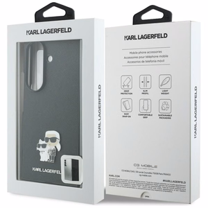 Must Karl Lagerfeld Saffiano Karl & Choupette Pin ümbris Samsung Galaxy Z Fold8 Ultra telefonile