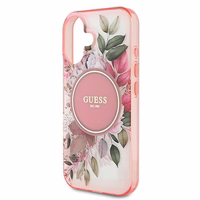 Guess IML Flower & Tonal Circle MagSafe iPhone 16 Plus Ümbris - roosa