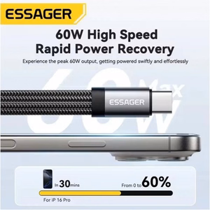 Adapter Essager Dual String2 must (In: Male Type-C / Out: Female 2xType-C)
