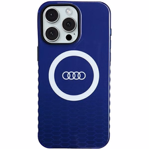 Audi IML Big Logo MagSafe чехол для iPhone 15 Pro Max - синий