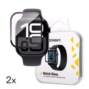 Wozinsky Full Glue Закалённое стекло с чёрной рамкой для Apple Watch 46mm (2 шт.)