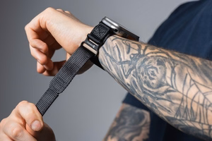 FORCELL F-DESIGN FA05 nylon strap jaoks APPLE Watch 42 / 44 / 45 / 49 mm must