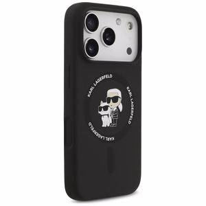 Karl Lagerfeld Silicone Karl&Choupette Ring MagSafe Ümbris jaoks iPhone 17 Pro Max - Must