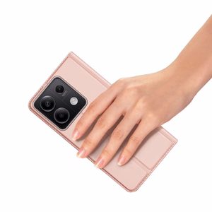 Dux Ducis Skin Pro ümbris with flap and card slot jaoks Xiaomi Redmi Note 13 5G - roosa