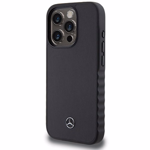 Mercedes Smooth Leather ümbris jaoks iPhone 15 Pro - must
