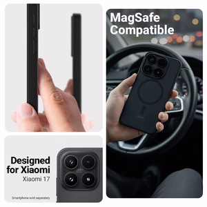 Crong Hybrid Matte Magnetic - Xiaomi 17 MagSafe ümbris (must)