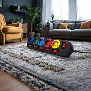 Maclean MCE204M power extension 1.5 m 5 AC outlet(s) Indoor Black, Multicolour
