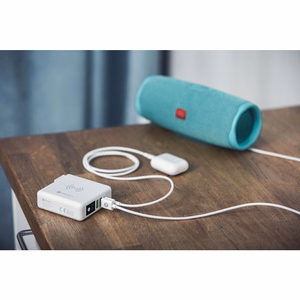 Multifunction laadija Forcell F-Energy 4in1 2 x USB A + USB C 15W + akupank 8000mAh + juhtmevaba charging valge