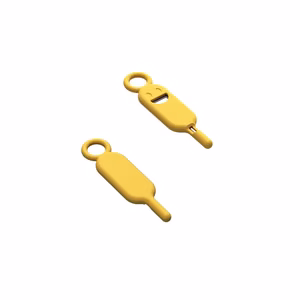 Key / needle for SIM card tray needle keychain kollane