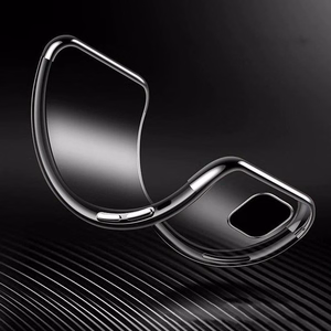 Clear Color Case гелевый TPU чехол с гальванизированной рамкой для iPhone 13 mini синий