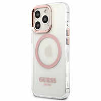 Guess GUHMP13LHTRMP iPhone 13 Pro / 13 6,1" roosa/roosa hard ümbris Metal Outline Magsafe