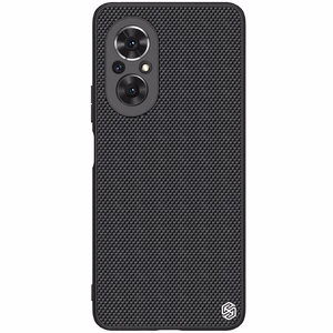 Nillkin Textured Case vastupidav tugevdatud ümbris geelraamiga ja nailonist tagaküljega Honor 50 SE jaoks must