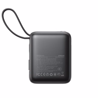 Joyroom JR-PBF27 10000mAh 22.5W Powerbank sisseehitatud USB-C ja Lightning kaablitega - Must
