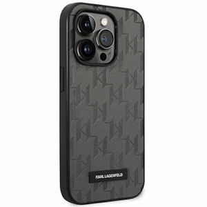 Karl Lagerfeld Saffiano Mono Metal Logo iPhone 14 Pro Max 6.7" Ümbris - hall