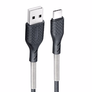 Kaabel USB A to USB C Forcell F-Energy QC4.0 5A 60W Carbon 1 m CB-02A must