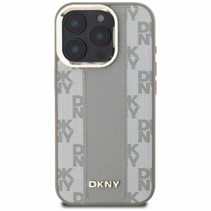 DKNY Checkered Pattern Magsafe Чехол для iPhone 16 Pro Max - бежевый