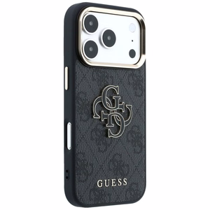 GUESS GUE005482 (PU FW Resin Logo) kaitseümbris seadmele iPhone 18 Pro Max / 17 Pro Max, värv: must