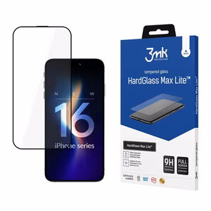 karastatud klaas 3mk Hard Glass Max Lite Apple iPhone 16 Pro/17 must
