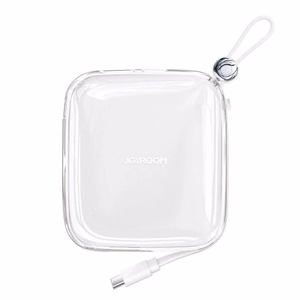 Akupank Joyroom JR-L005 valge 10000mAh 12W (PD / QC3.0) + integreeritud Lightning kaabel