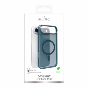 Puro Daylight Magsafe Compatible Silicone Ümbris jaoks iPhone 17 Air - Translucent Turquoise