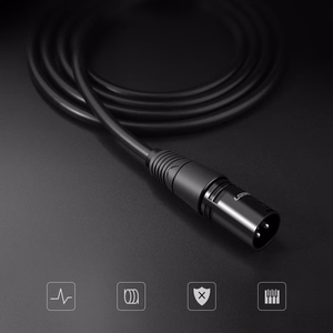 Ugreen AV130 66717 heli XLR (pesa) - XLR (pistik) kaabel mikrofonile / võimendile 2m - must