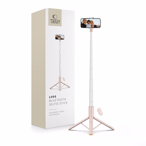 TECH-PROTECT L09S BLUETOOTH SELFIPULK STATIIVIGA ROOSA