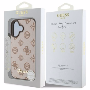 Guess Peony Script MagSafe iPhone 16 Ümbris - Brown