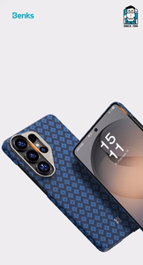 Benks Magnetic Armor Air Armor Grid Kevlar Ümbris Metal Frame 600D (A049) for Samsung Galaxy S26 Plus sinine