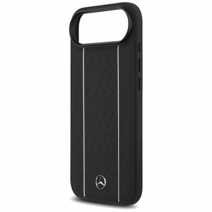 Mercedes Leather Star Pattern Stripes MagSafe ümbris jaoks iPhone Air - must