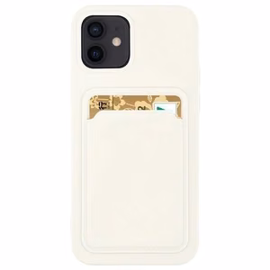 Kaardiümbris Silikoonist rahakott Kaardipesa dokumentidega Xiaomi Redmi 10X 4G / Xiaomi Redmi Note 9 valge