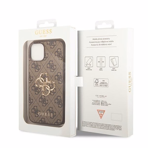 Guess GUHCP15S4GMGBR iPhone 15 6.1" brown/brown hardcase 4G Big Metal Logo