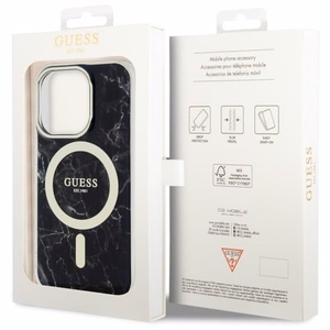 Guess GUHMP14XPCUMAK iPhone 14 Pro Max 6.7" black/black hardcase Marble MagSafe