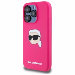 Karl Lagerfeld KLHMP15XSKHPPLF iPhone 15 Pro Max 6.7" fuchsia/fuschia hardcase Silicone Karl Head Print MagSafe