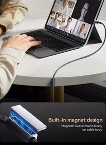 Joyroom S-A50 Unlimited Series 60W USB-C - USB-C Cable with Magnetic Organizer 1.2m - Gray