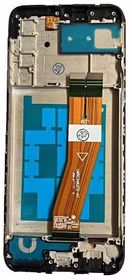 LCD screen Samsung A037G A03s 2021 (big size Europe vers.) koos touch screen ja frame must original